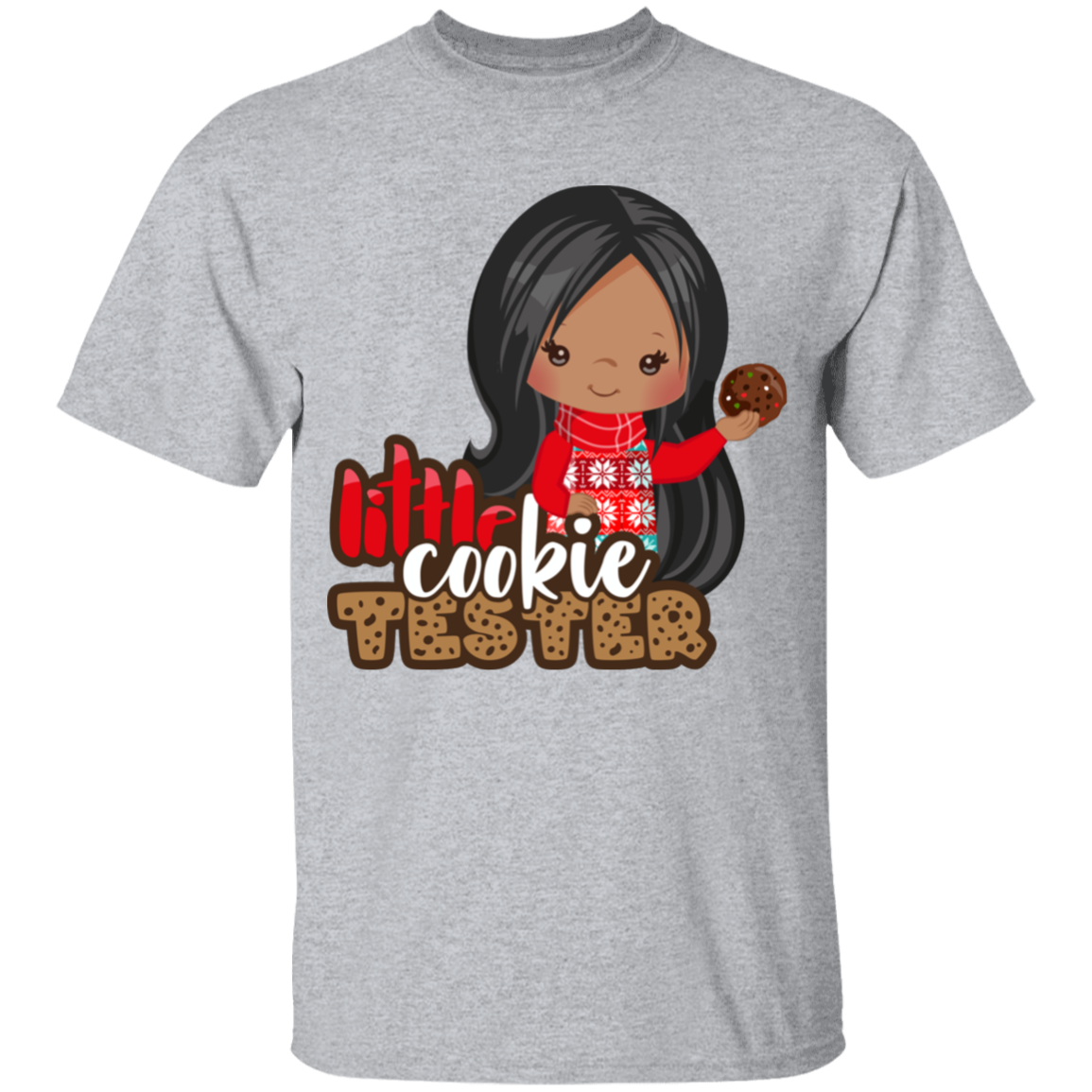 Little Cookie Tester Girl  Cotton T-Shirt