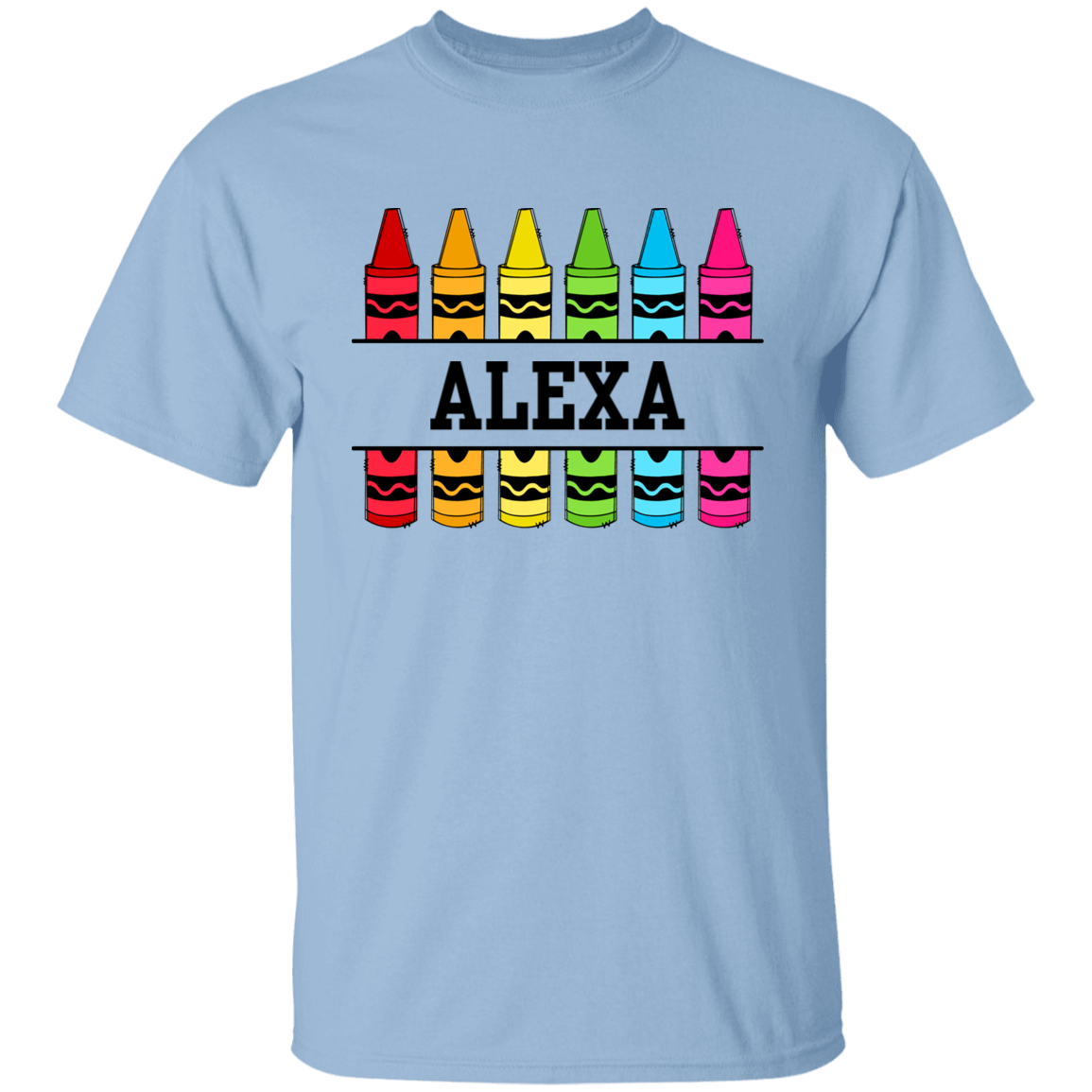 Crayons Personalized Youth 5.3 oz 100% Cotton T-Shirt