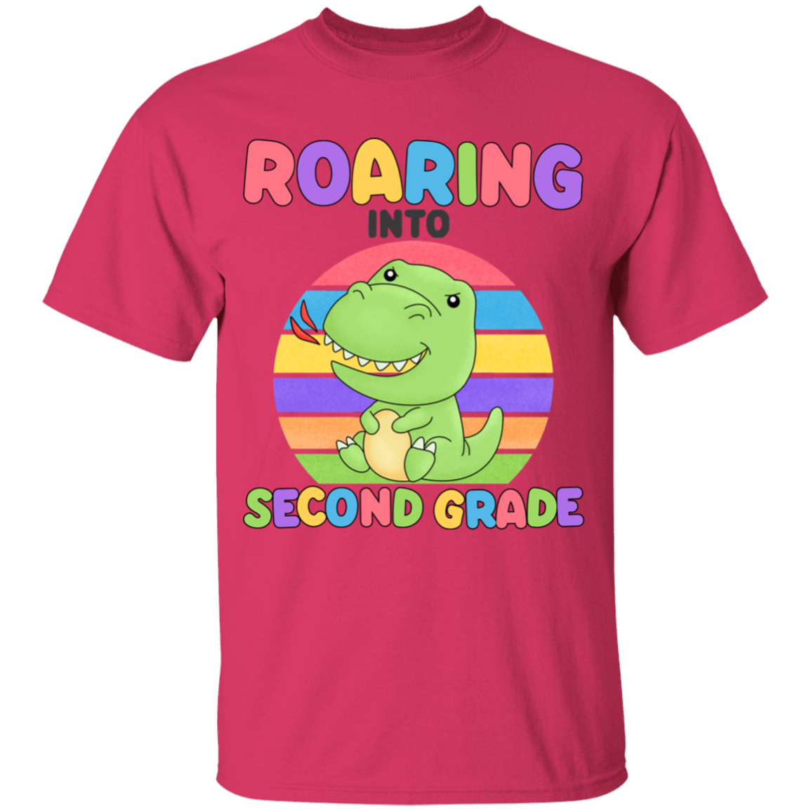 Roaring Into Second Grade Youth Cotton T-Shirt