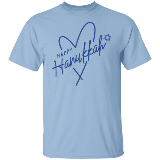 Hanukkah Love Blue Heart T-Shirt