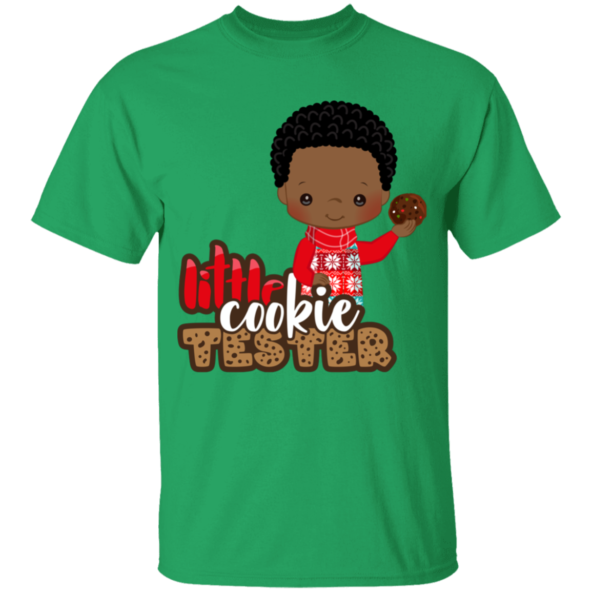 Little Cookie Tester African American Boy100% Cotton T-Shirt