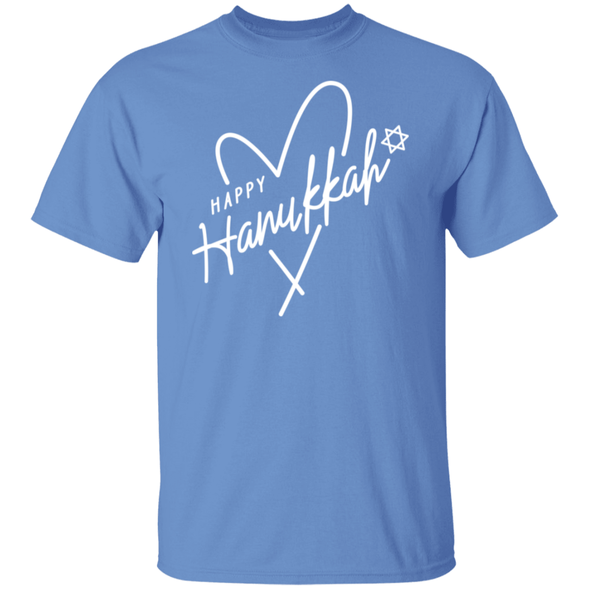Hanukkah White Heart T-Shirt