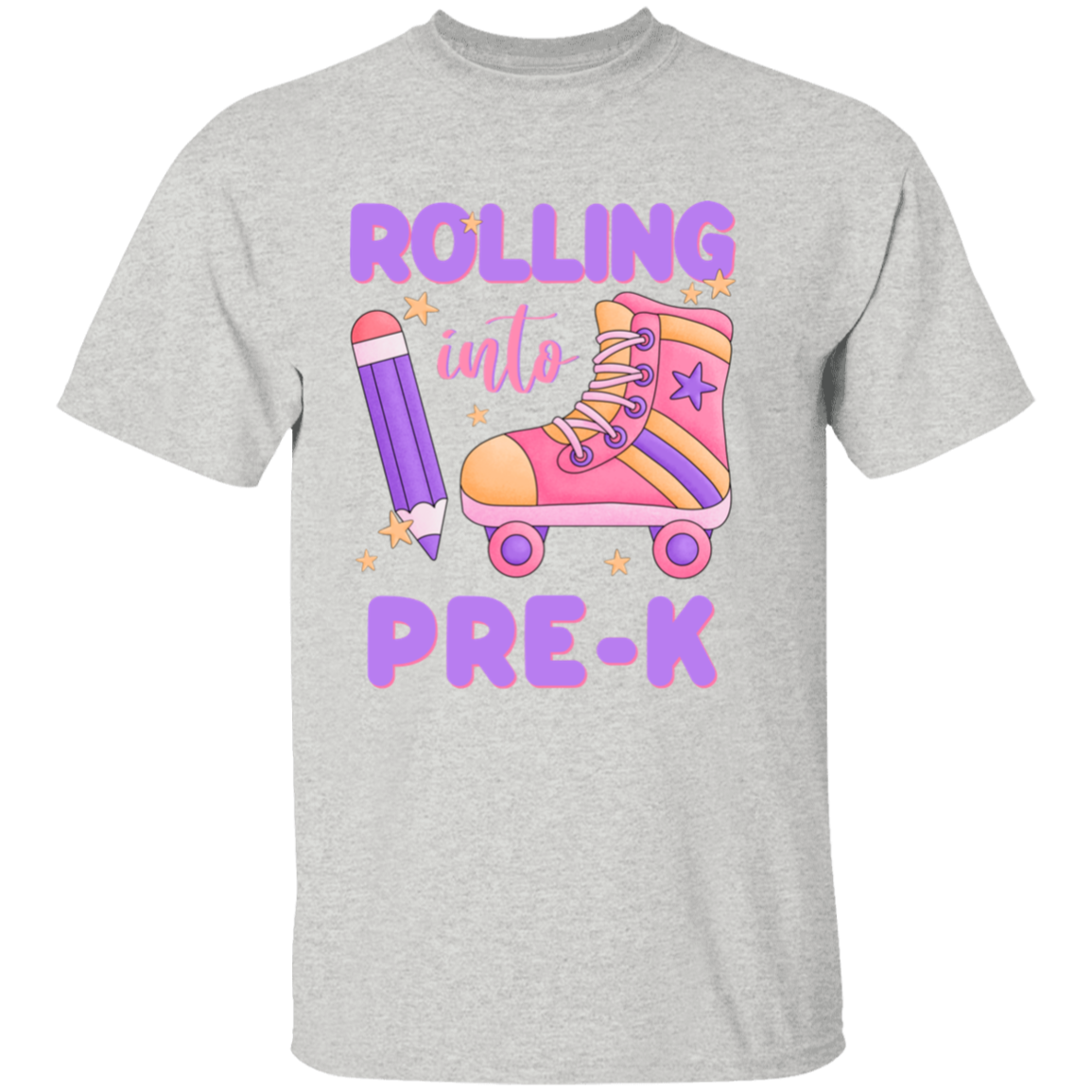 Rolling Into Pre K Youth Cotton T-Shirt