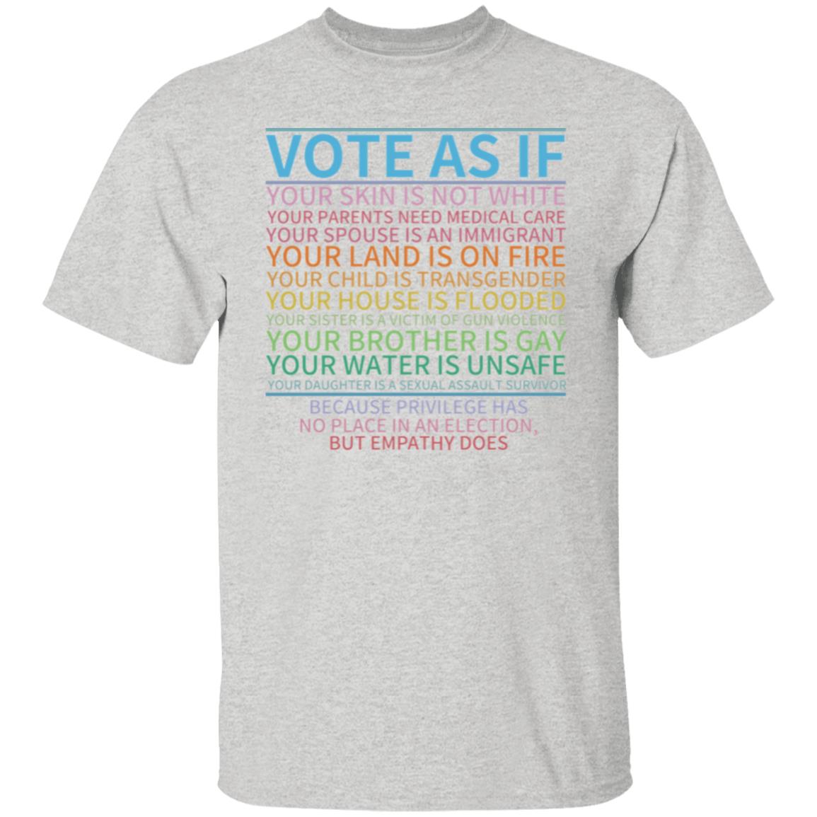 Vote As If... 5.3 oz. T-Shirt