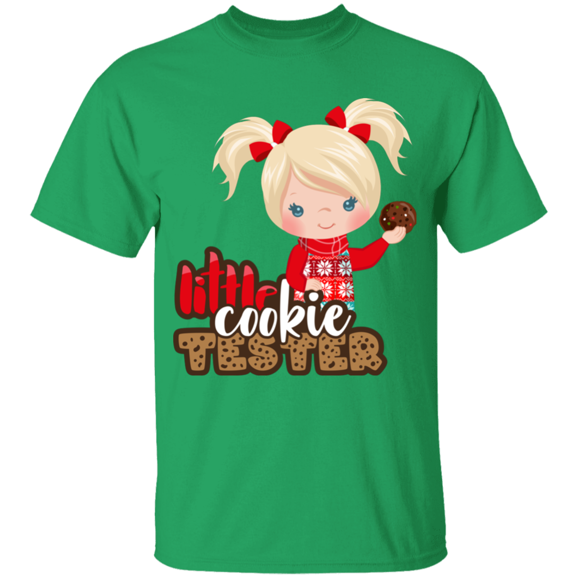 Little Cookie Tester Blonde Hair Girl 100% Cotton T-Shirt