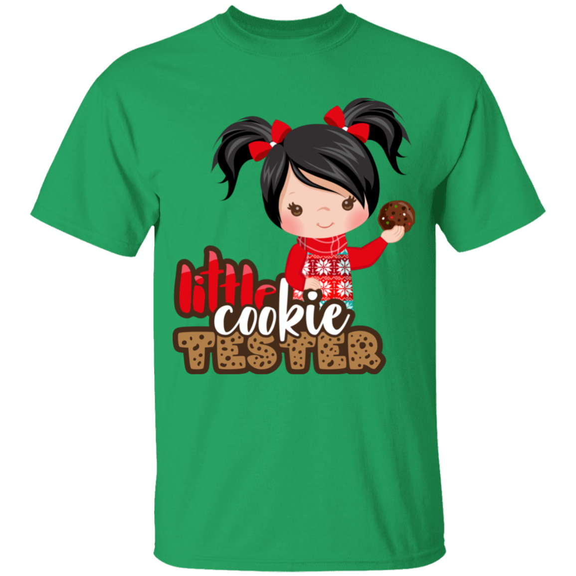 Little Cookie Tester Black Hair Girl 100% Cotton T-Shirt