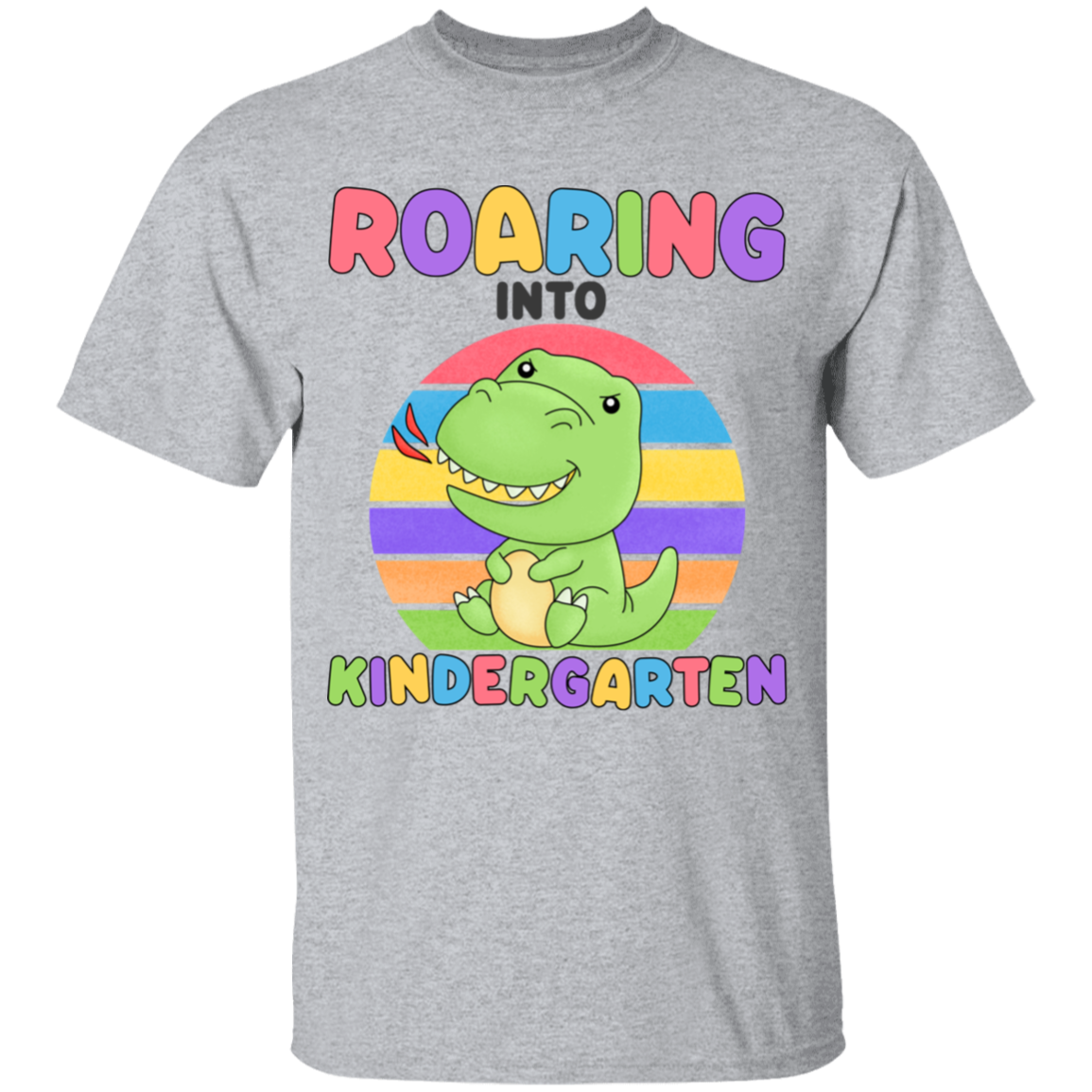 Roaring Into Kindergarten Youth Cotton T-Shirt