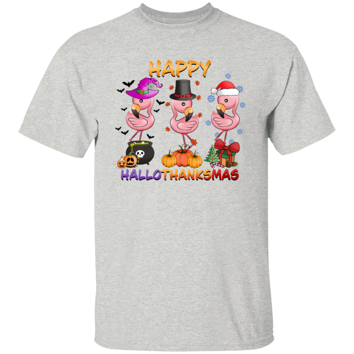 Flamingo HalloThanksMas T-Shirt