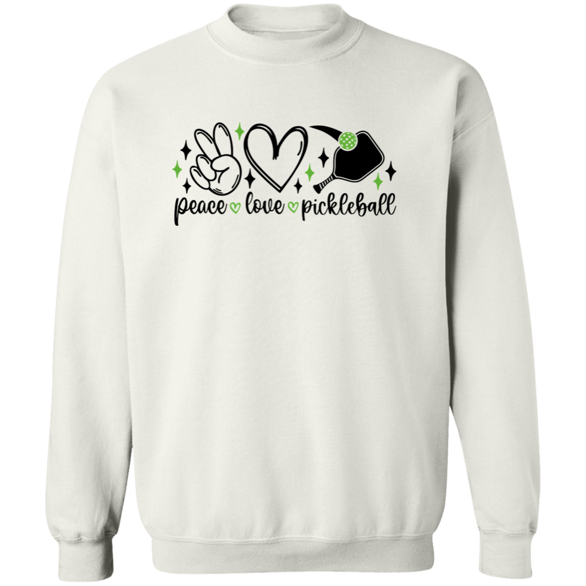 Peace Love Pickleball Crewneck Pullover Sweatshirt