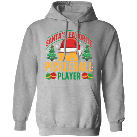 Santa's Favorite Pickleball Player Pullover Hoodie