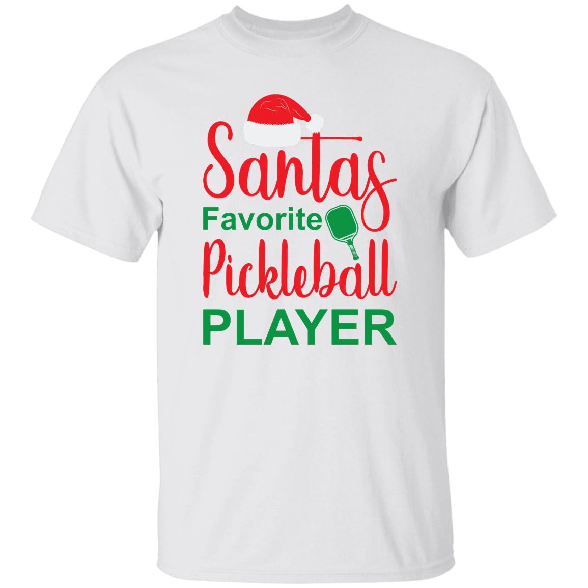 Santa's Favorite Pickleball Player T-Shirt