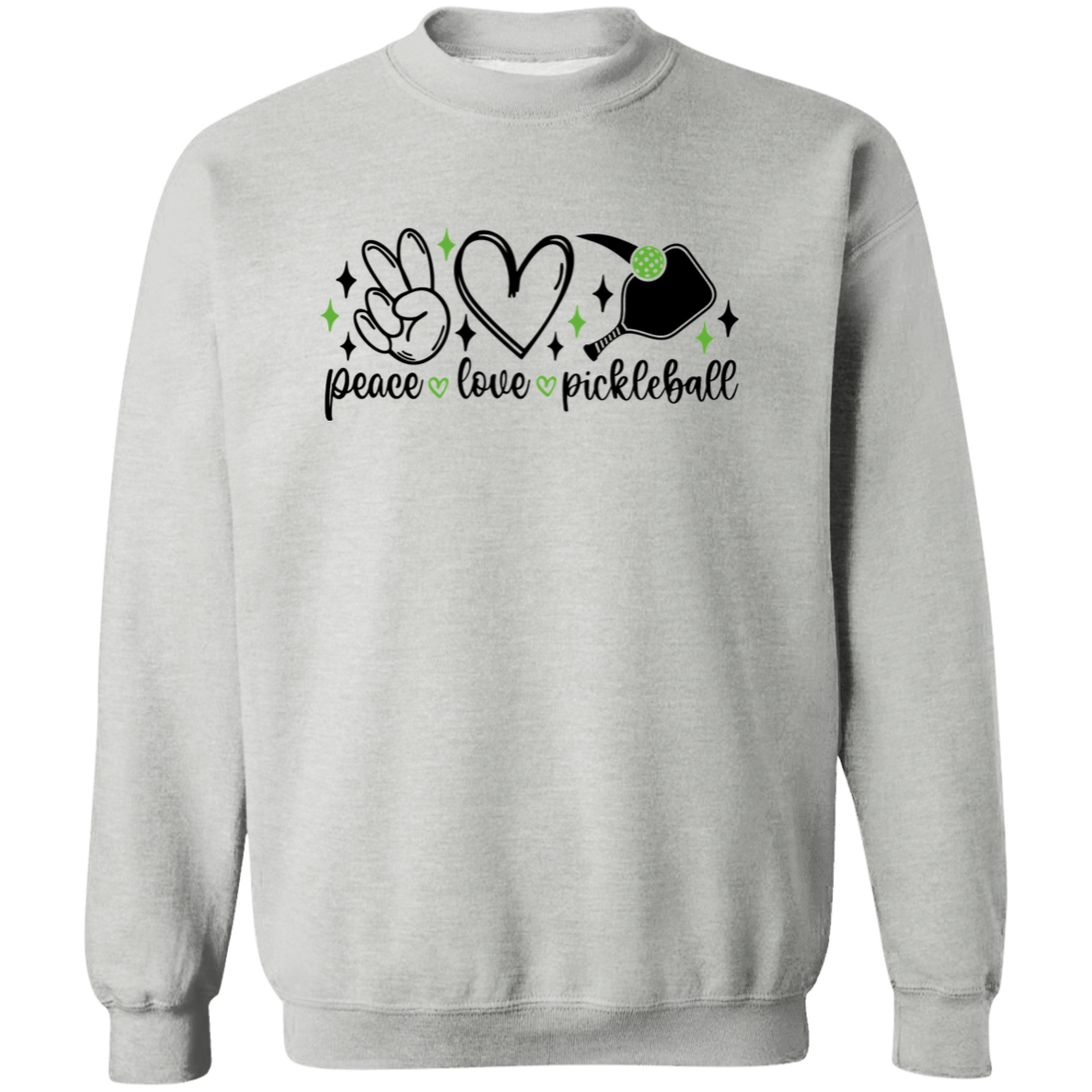 Peace Love Pickleball Crewneck Pullover Sweatshirt