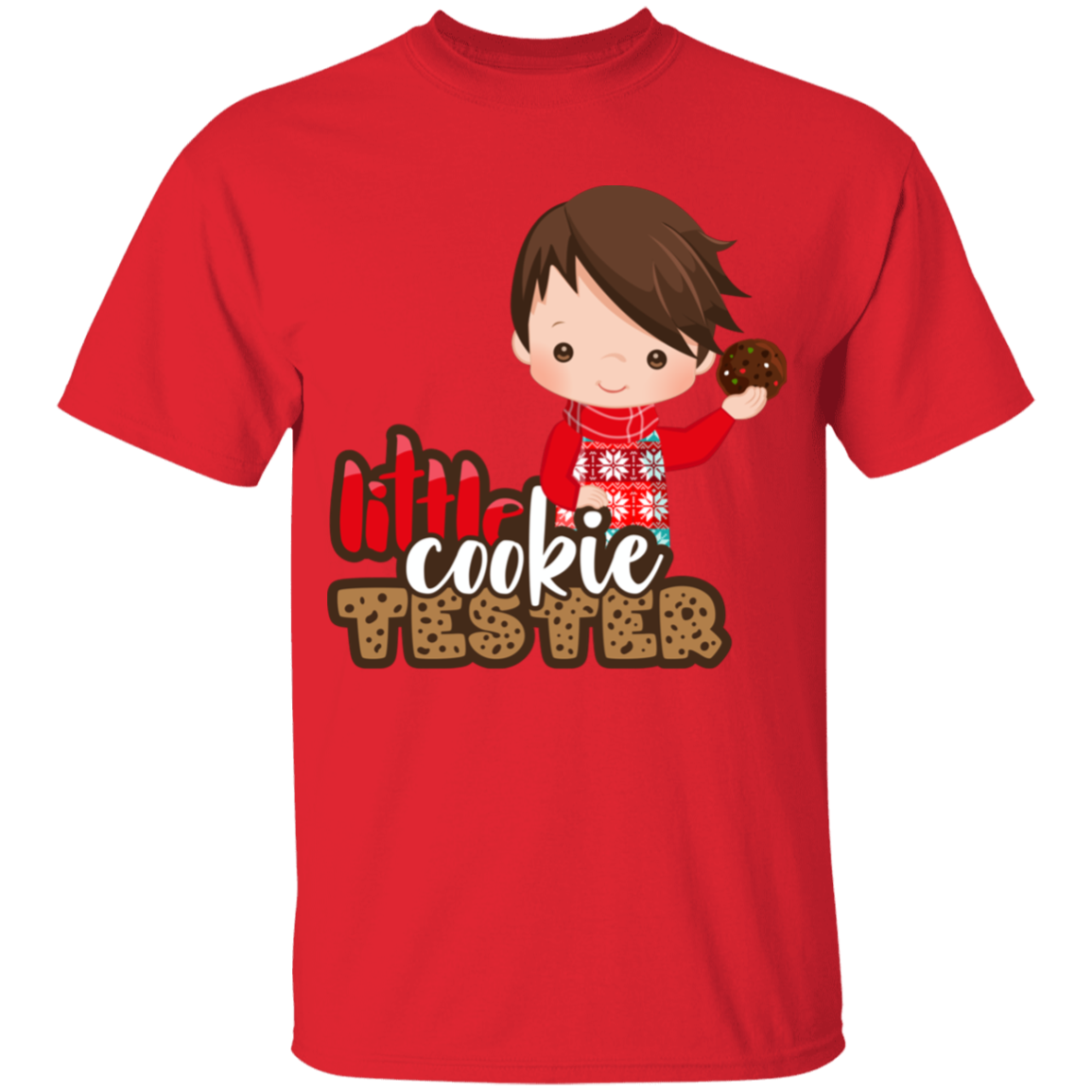 Little Cookie Test Dark Hair Boy 100% Cotton T-Shirt