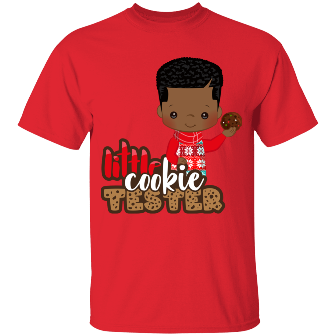 Little Cookie Tester African American Boy 100% Cotton T-Shirt