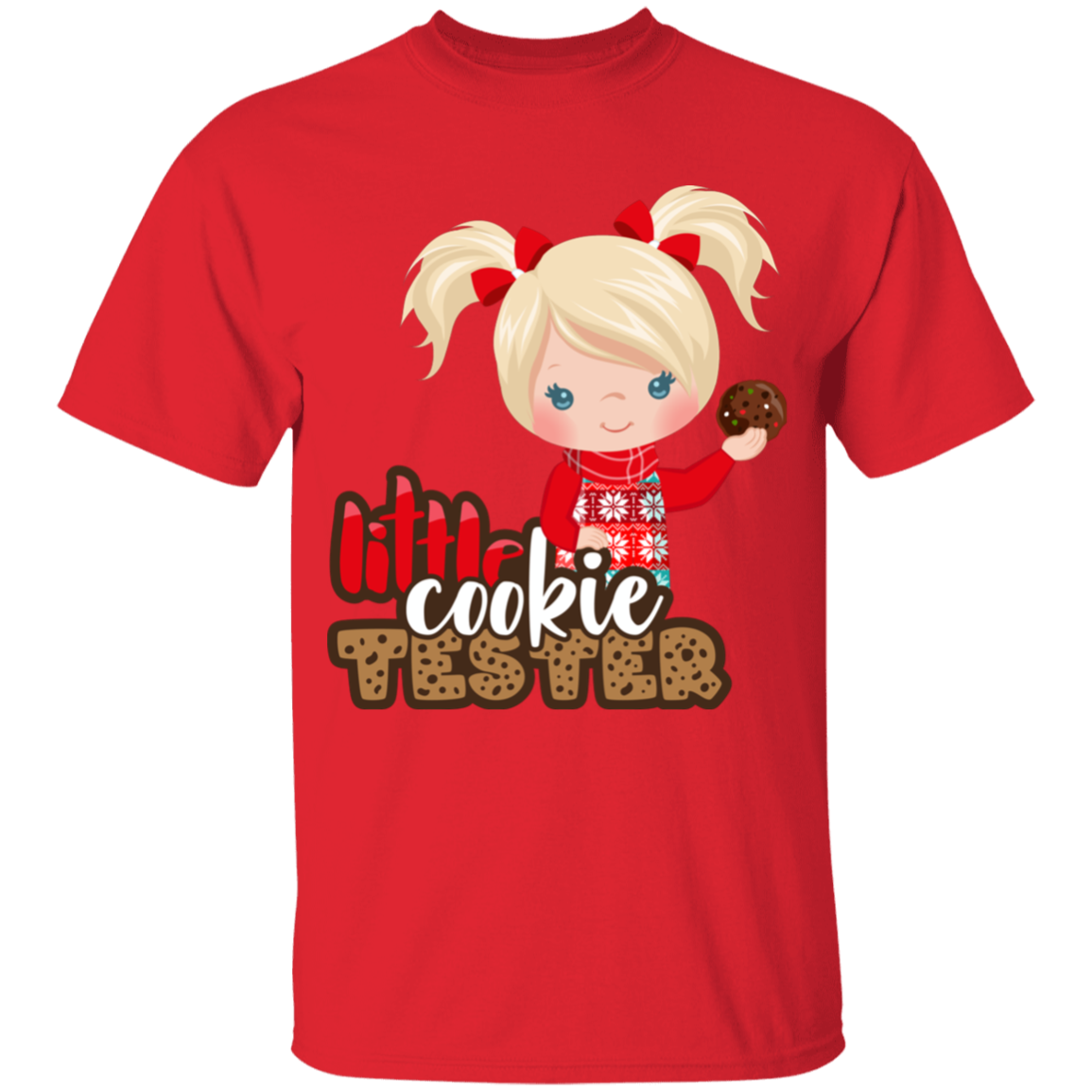 Little Cookie Tester Blonde Hair Girl 100% Cotton T-Shirt