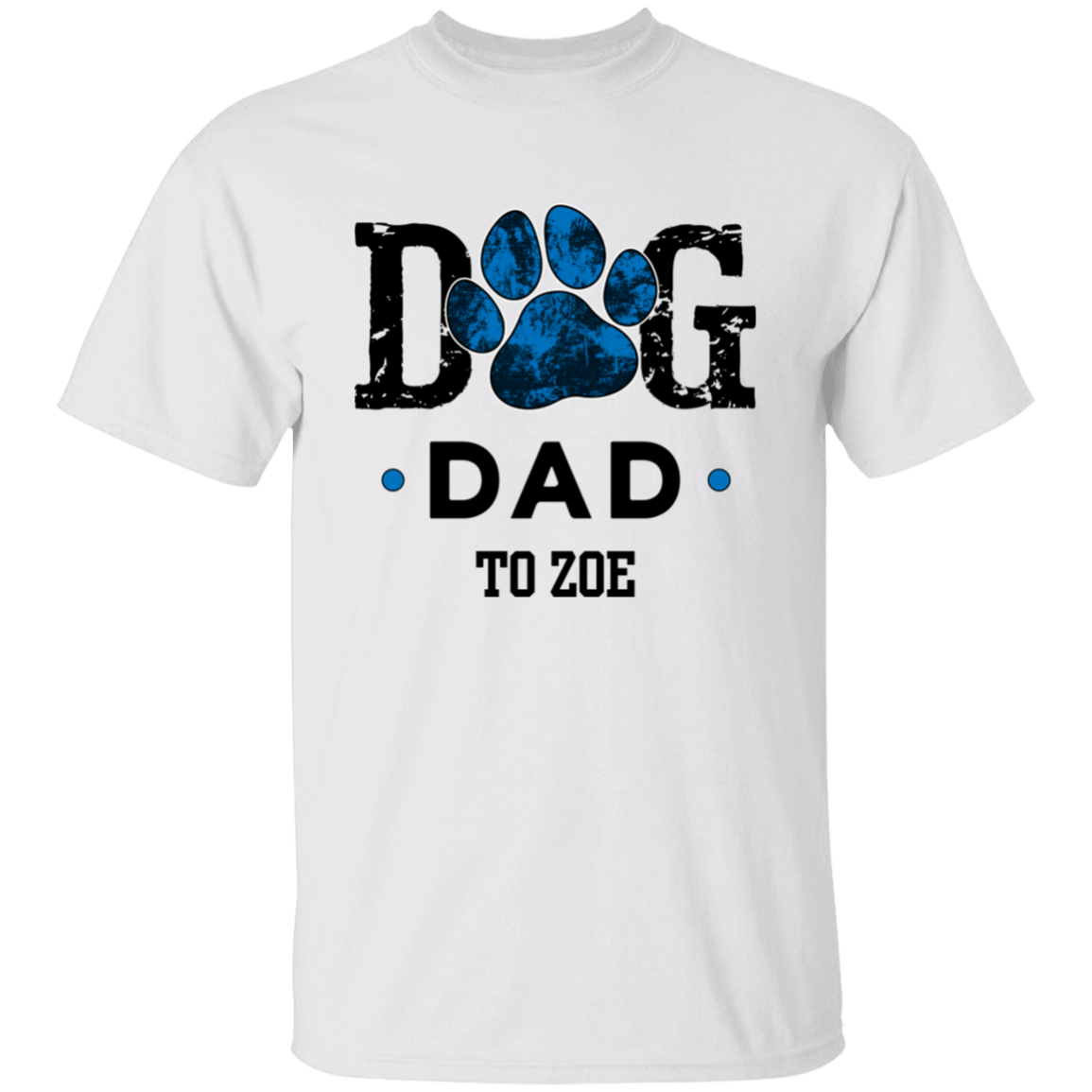 Dog Dad Personalized 5.3 oz. T-Shirt