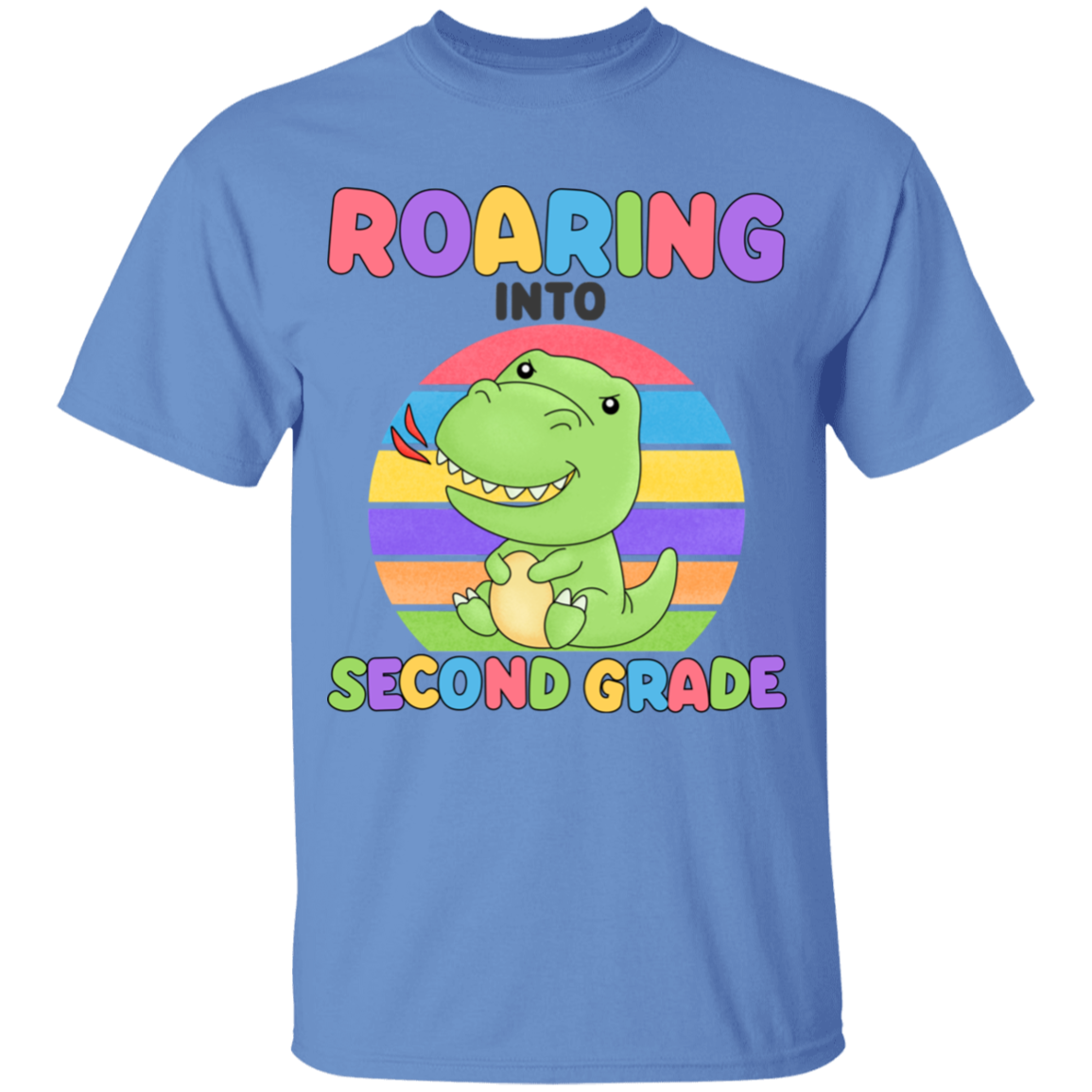 Roaring Into Second Grade Youth Cotton T-Shirt