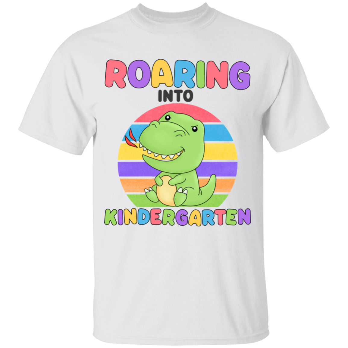 Roaring Into Kindergarten Youth Cotton T-Shirt