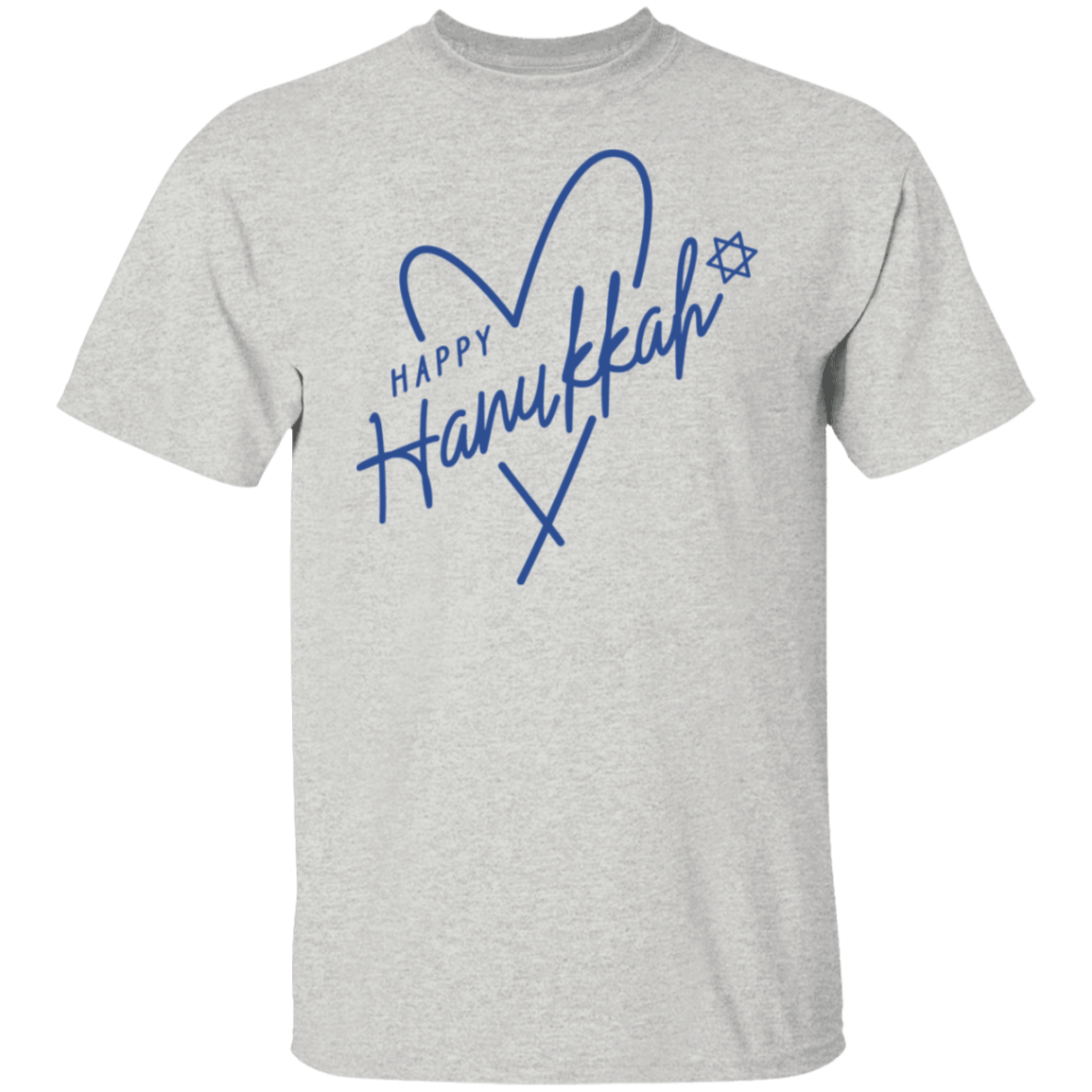 Hanukkah Love Blue Heart T-Shirt