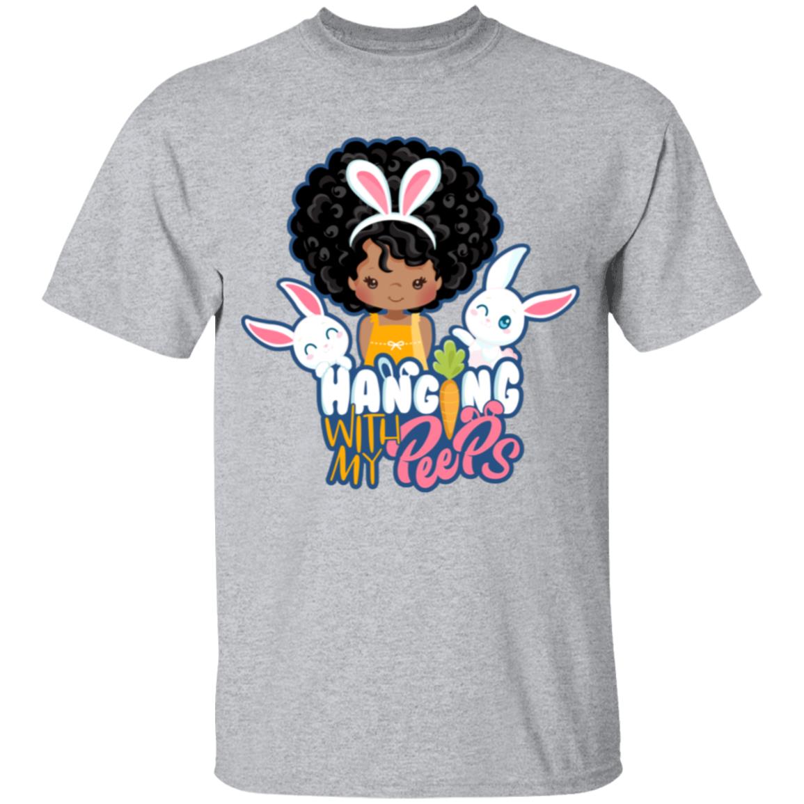 Hanging With My Peeps Youth 5.3 oz 100% Cotton T-Shirt