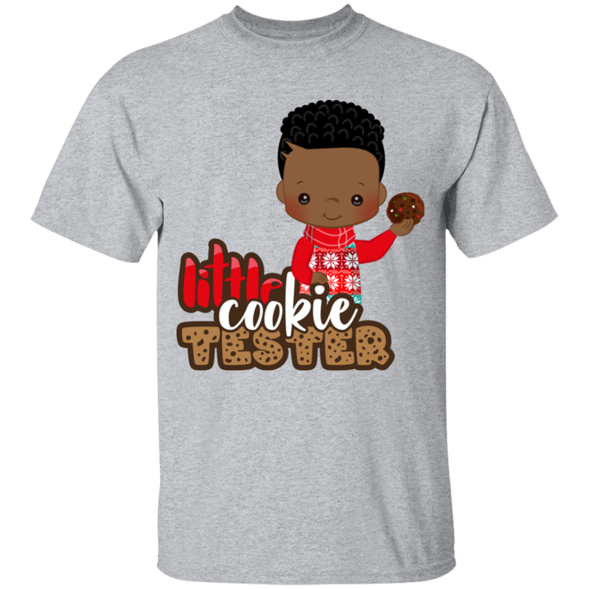 Little Cookie Tester African American Boy Cotton T-Shirt