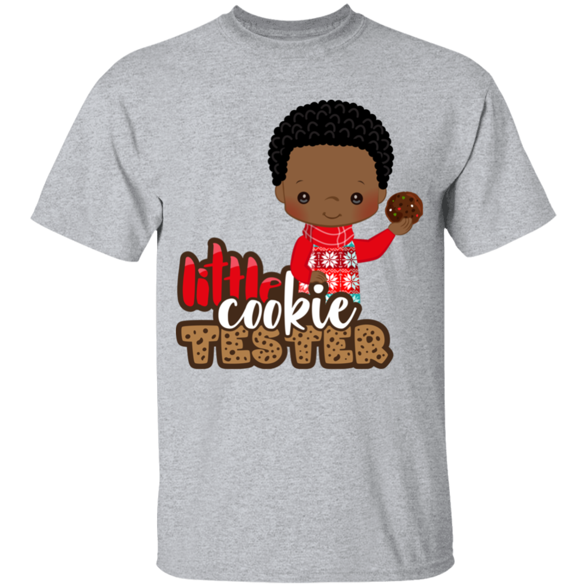 Little Cookie Tester African American Boy100% Cotton T-Shirt