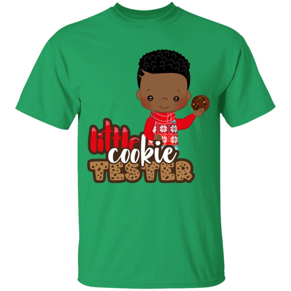 Little Cookie Tester African American Boy Cotton T-Shirt