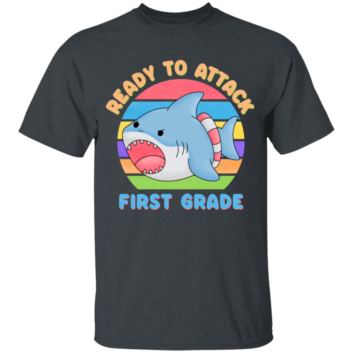 Ready to Attack Shark First Grade Youth Cotton T-Shirt