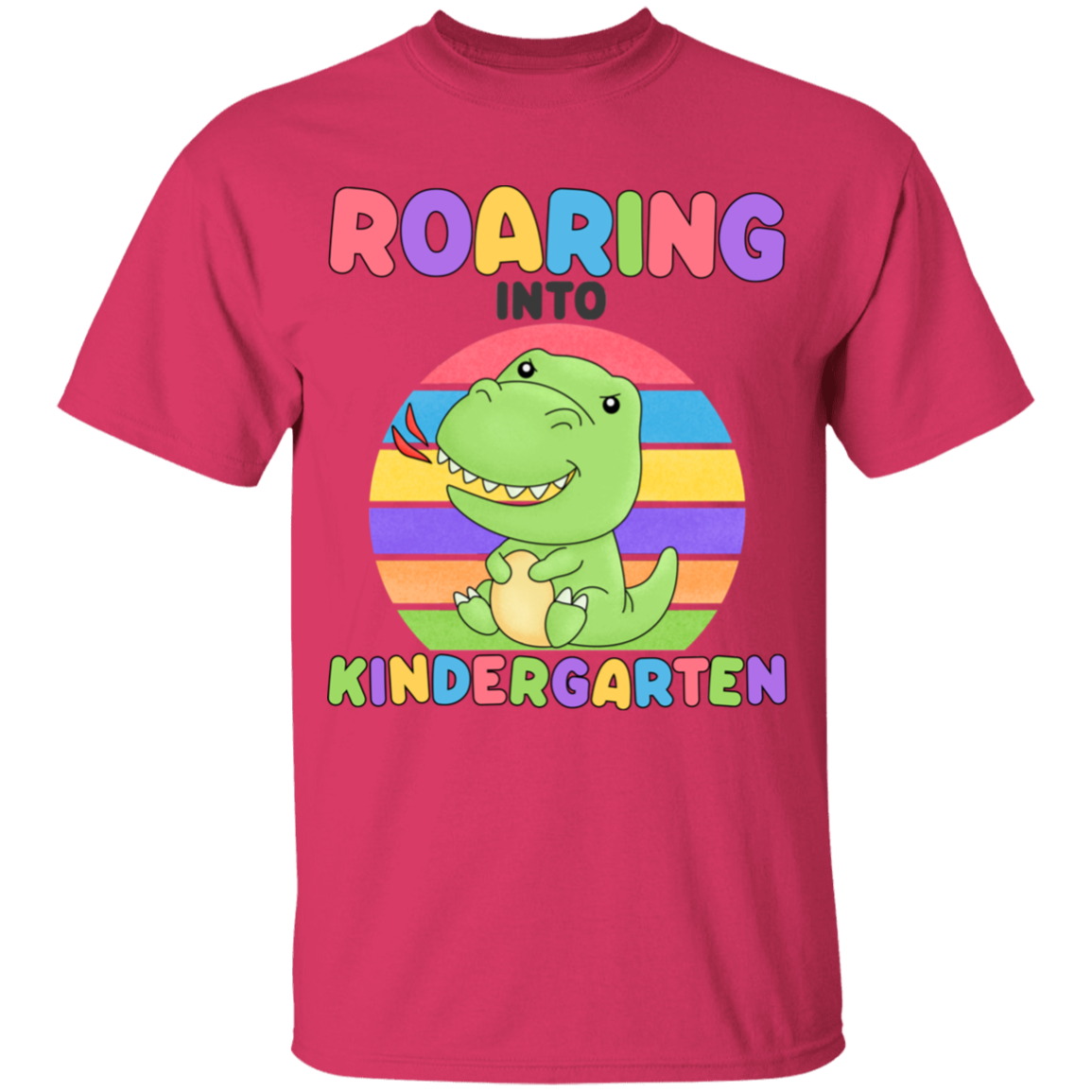 Roaring Into Kindergarten Youth Cotton T-Shirt