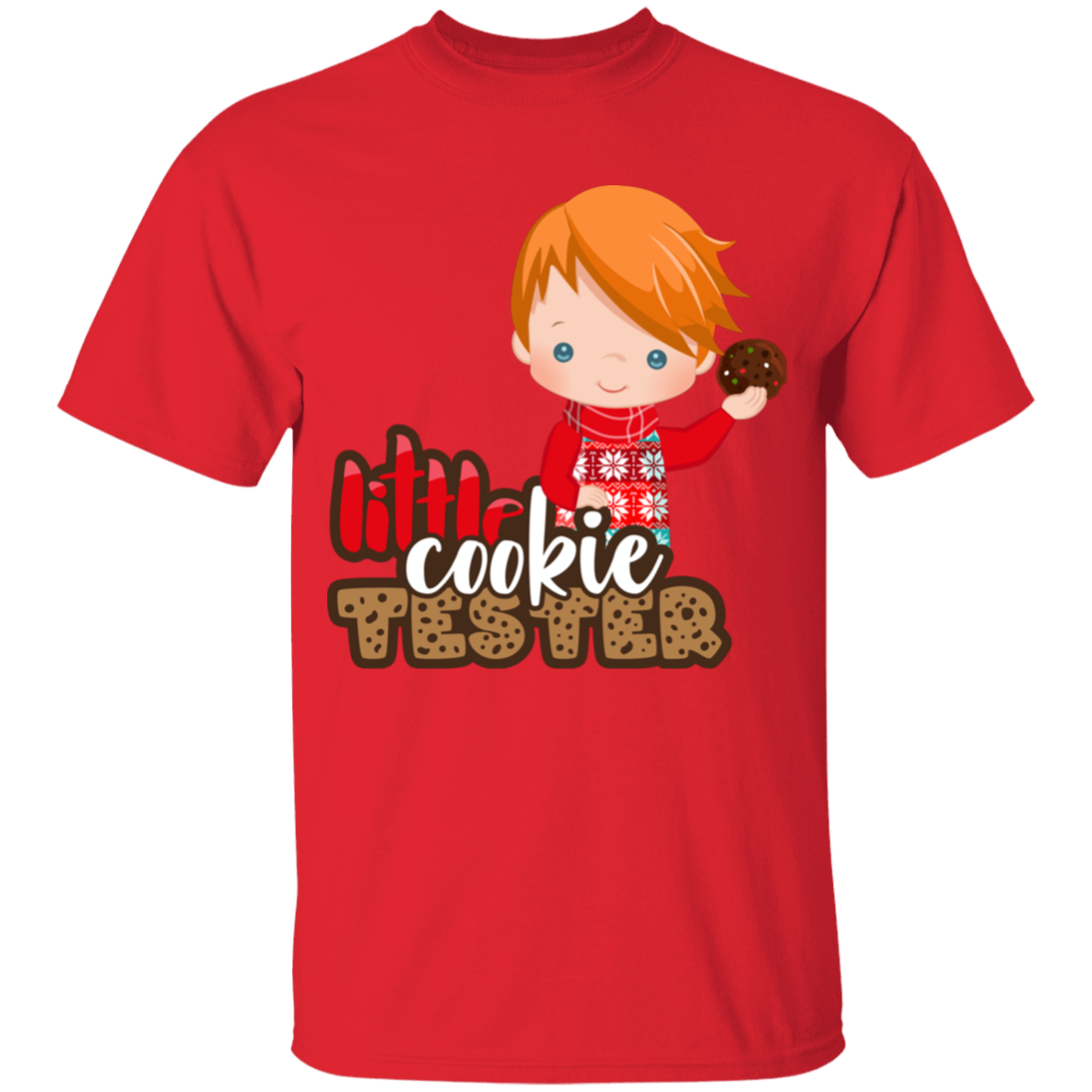 Little Cookie Tester Red Hair Boy 100% Cotton T-Shirt