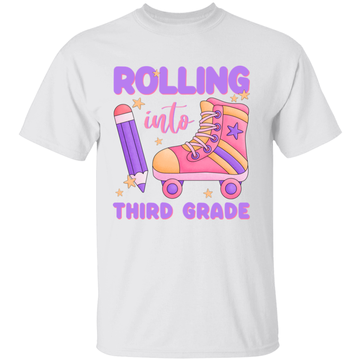 Rolling into Third Grade Youth Cotton T-Shirt