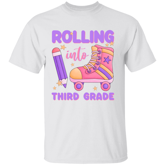 Rolling into Third Grade Youth Cotton T-Shirt