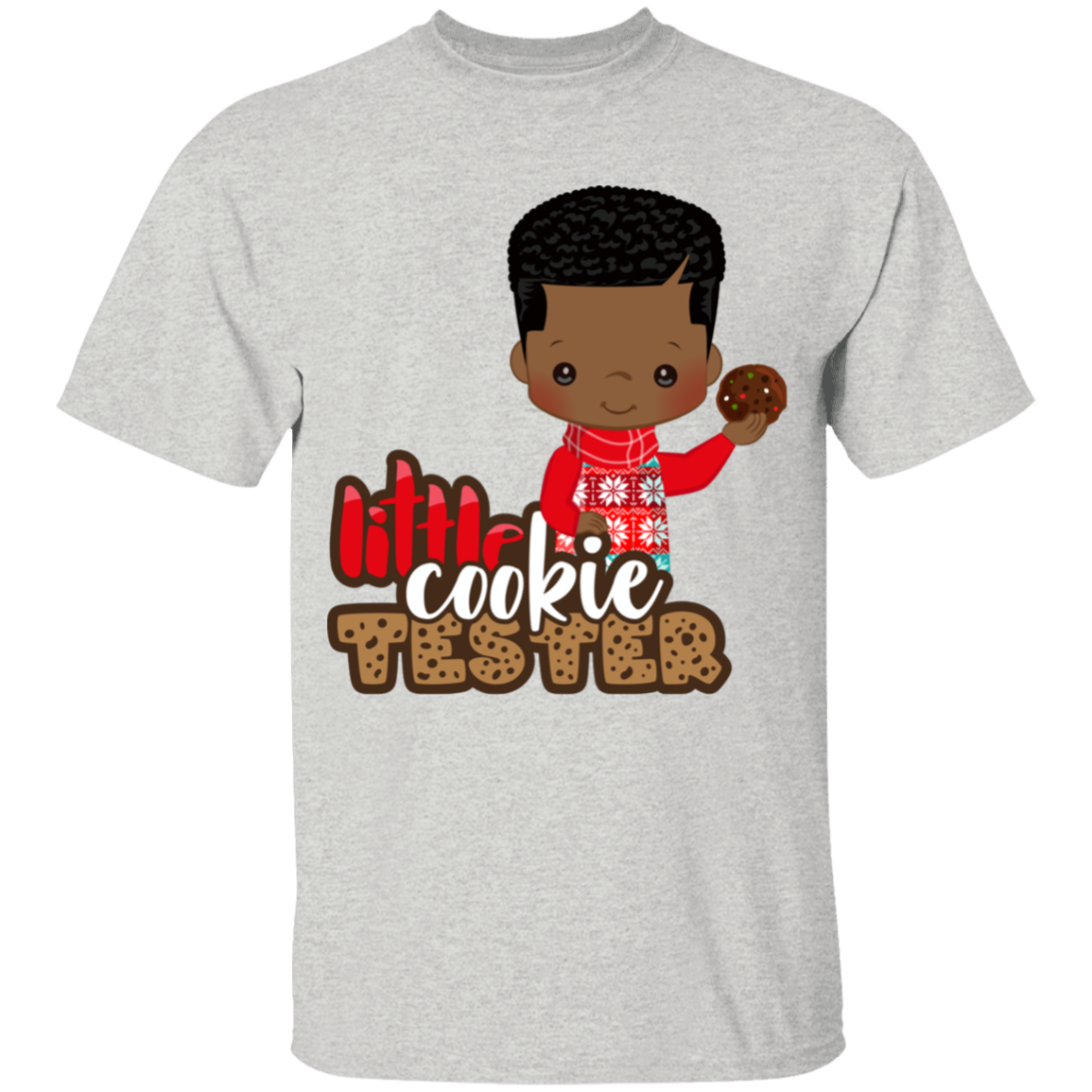 Little Cookie Tester African American Boy 100% Cotton T-Shirt