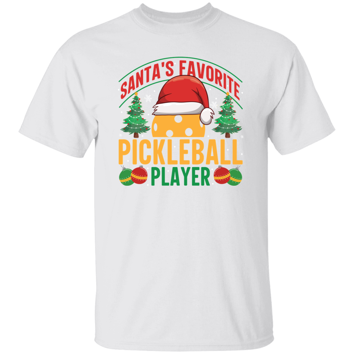 Santa's Favorite Pickleball Player T-Shirt