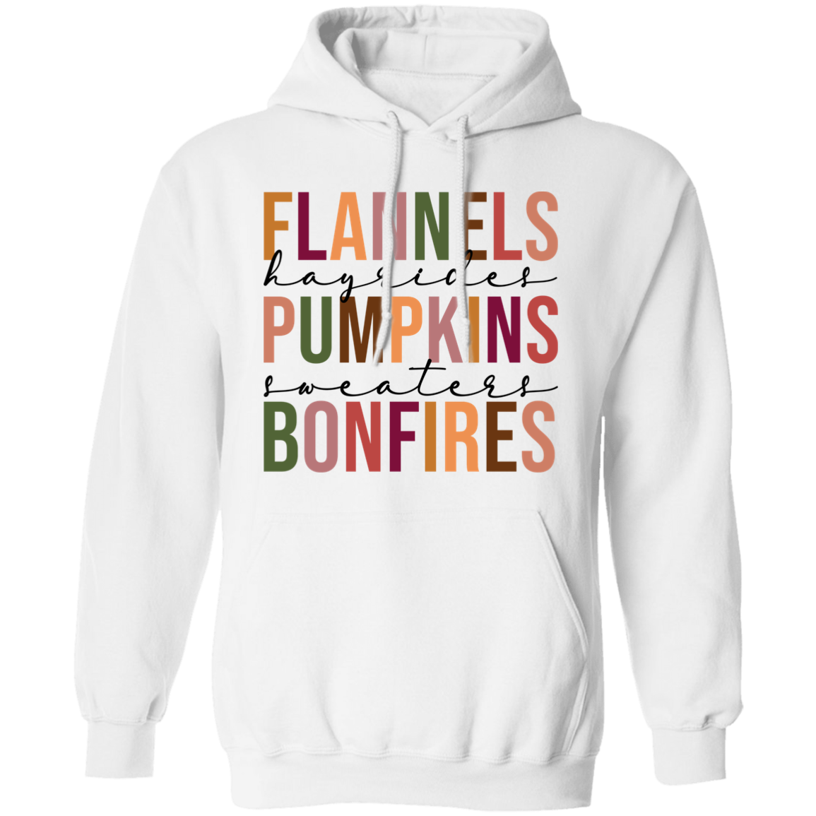 Flannels, Hayrides, Pumpkins  Pullover Hoodie
