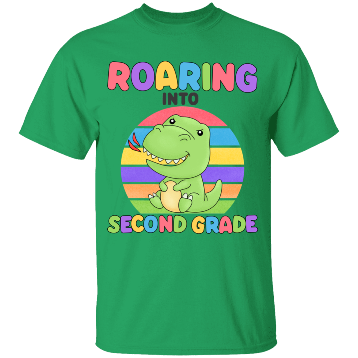 Roaring Into Second Grade Youth Cotton T-Shirt