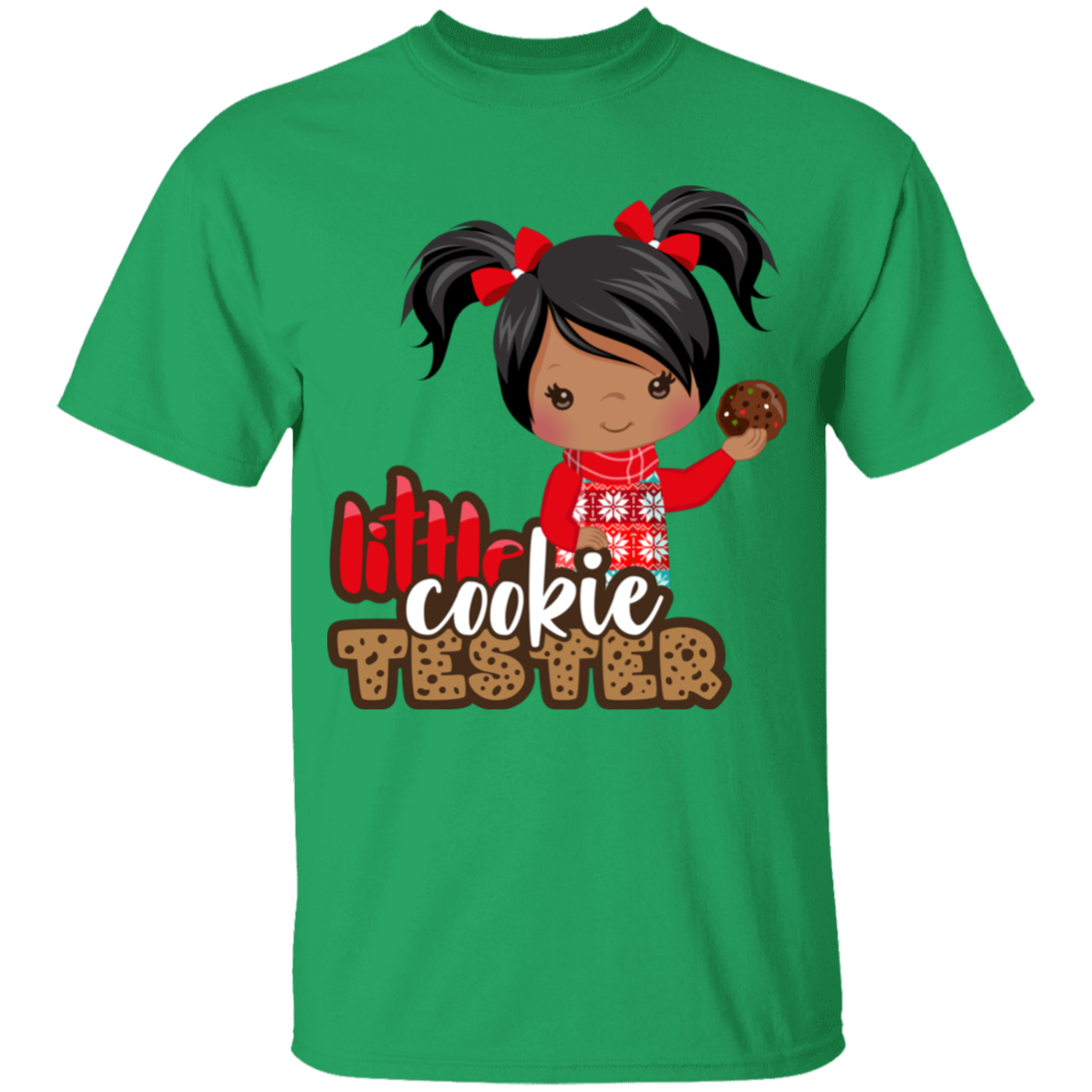 Little Cookie Tester African American Girl 100% Cotton T-Shirt
