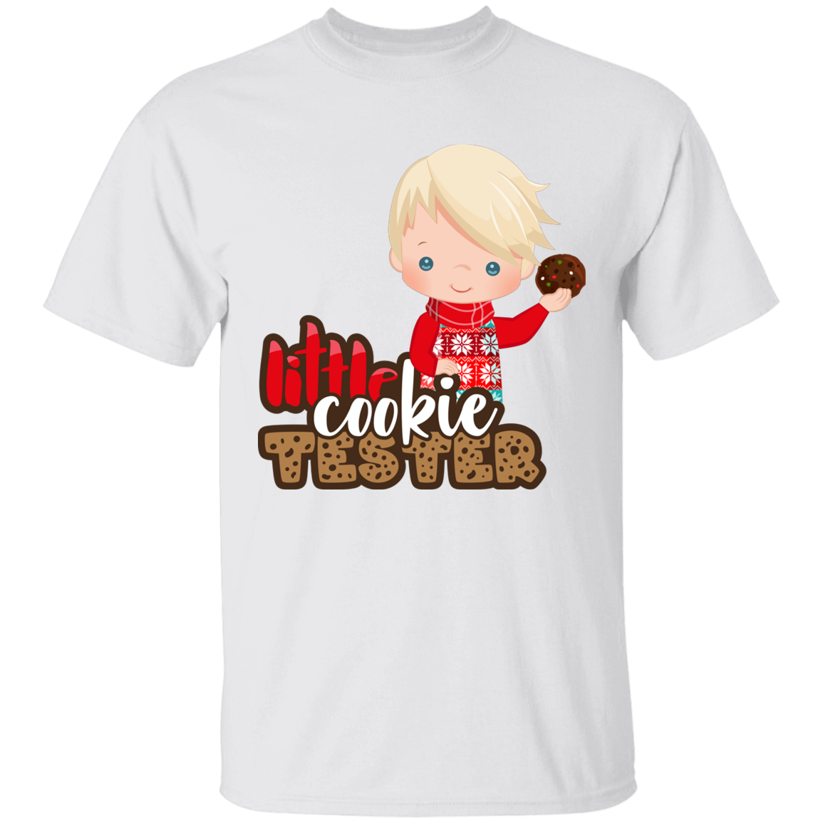 Little Cookie Test Blonde Boy 100% Cotton T-Shirt