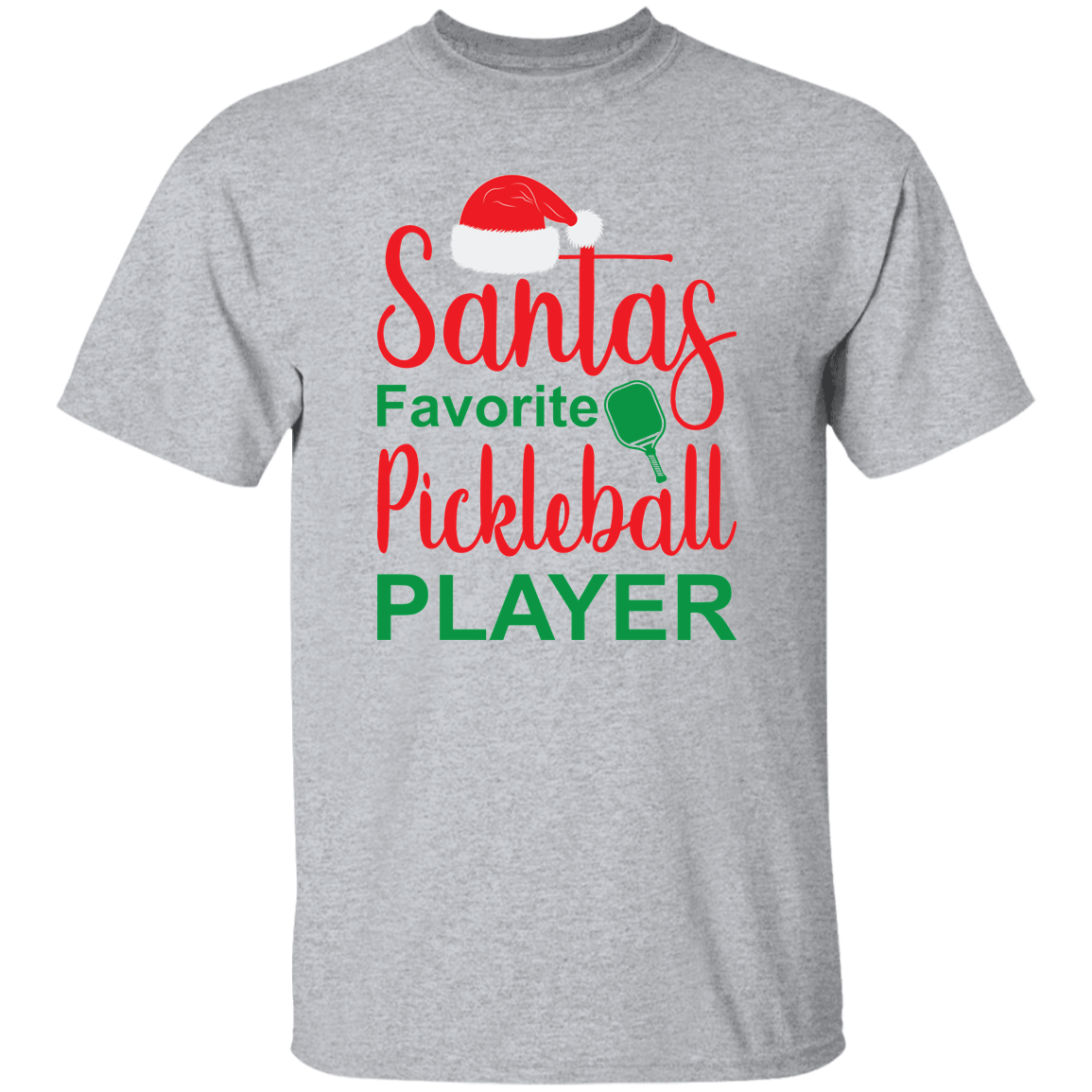 Santa's Favorite Pickleball Player T-Shirt