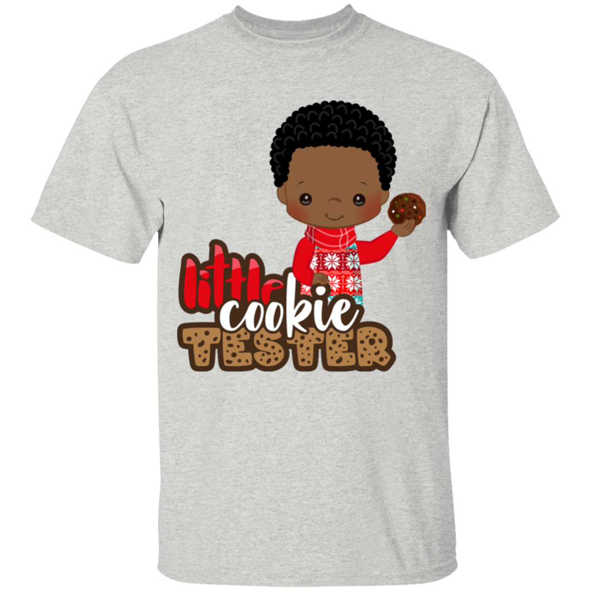 Little Cookie Tester African American Boy100% Cotton T-Shirt