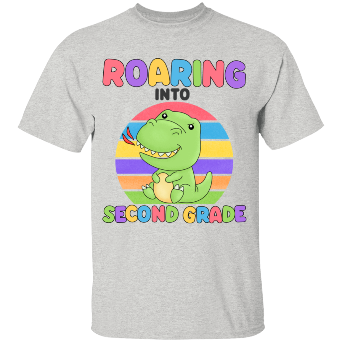 Roaring Into Second Grade Youth Cotton T-Shirt