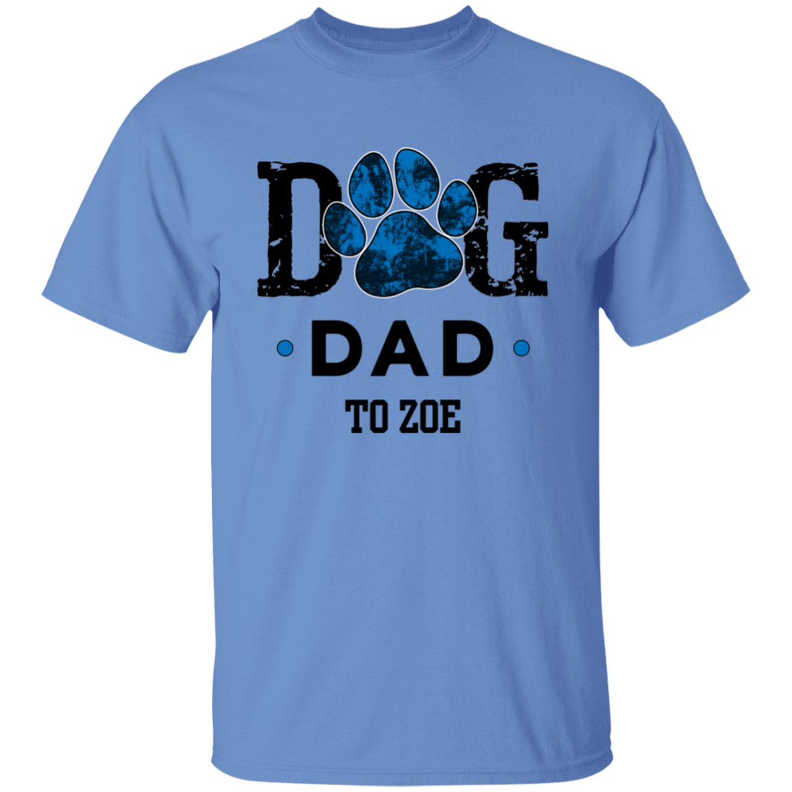 Dog Dad Personalized 5.3 oz. T-Shirt