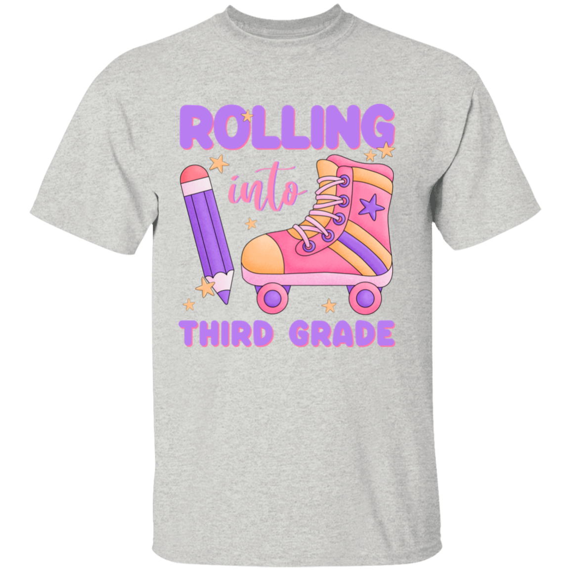 Rolling into Third Grade Youth Cotton T-Shirt