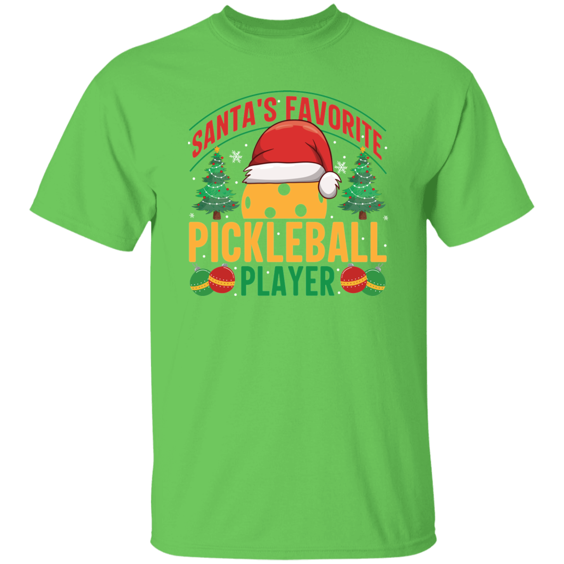 Santa's Favorite Pickleball Player T-Shirt