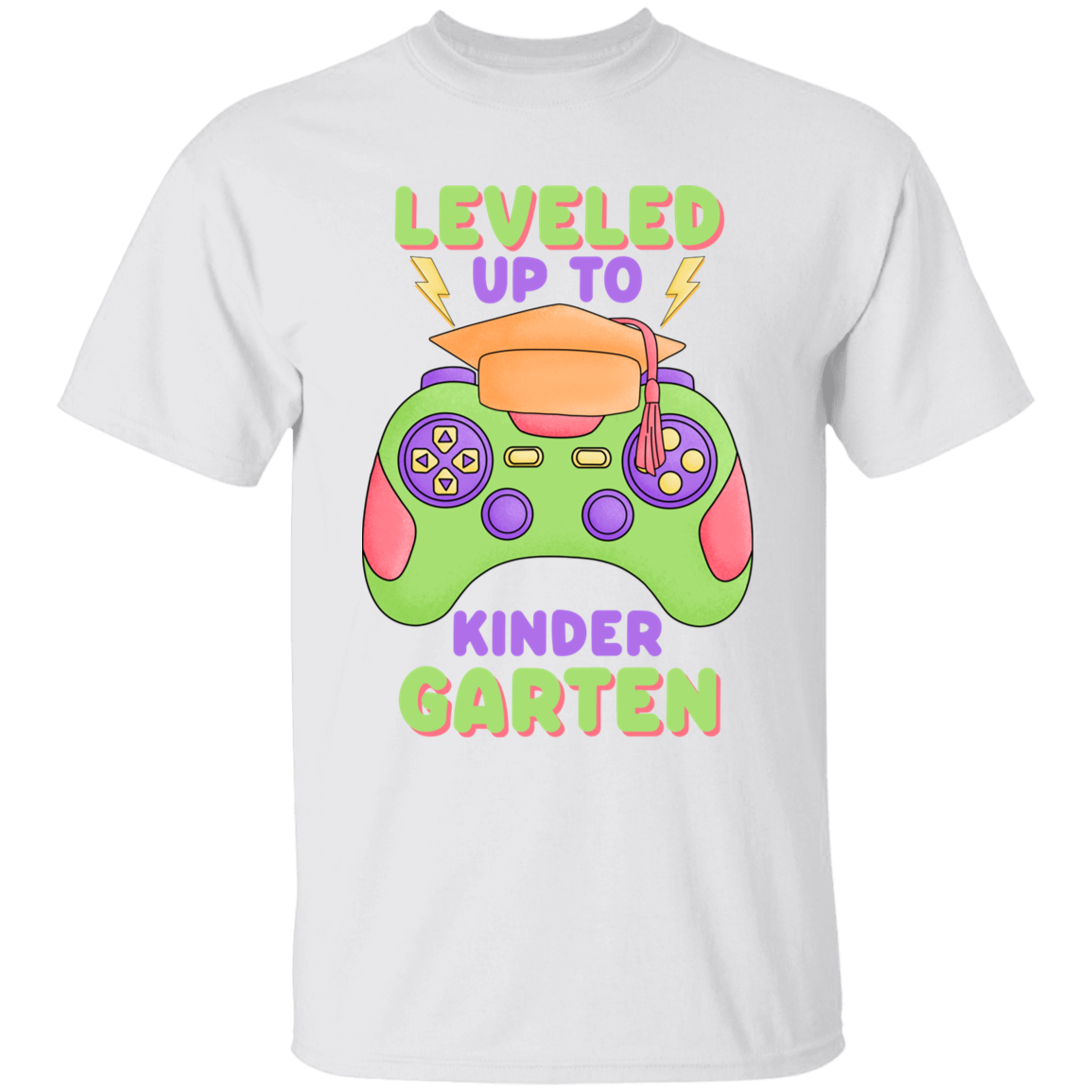Leveled Up to Kindergarten Youth Cotton T-Shirt