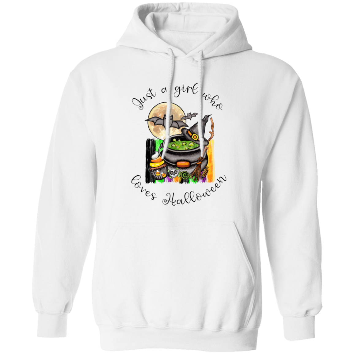 Just A Girl Who Loves Halloween Pullover Hoodie