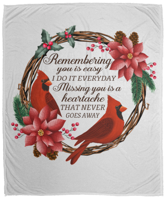 Remembering You is Easy  Plush Fleece Blanket - 50x60