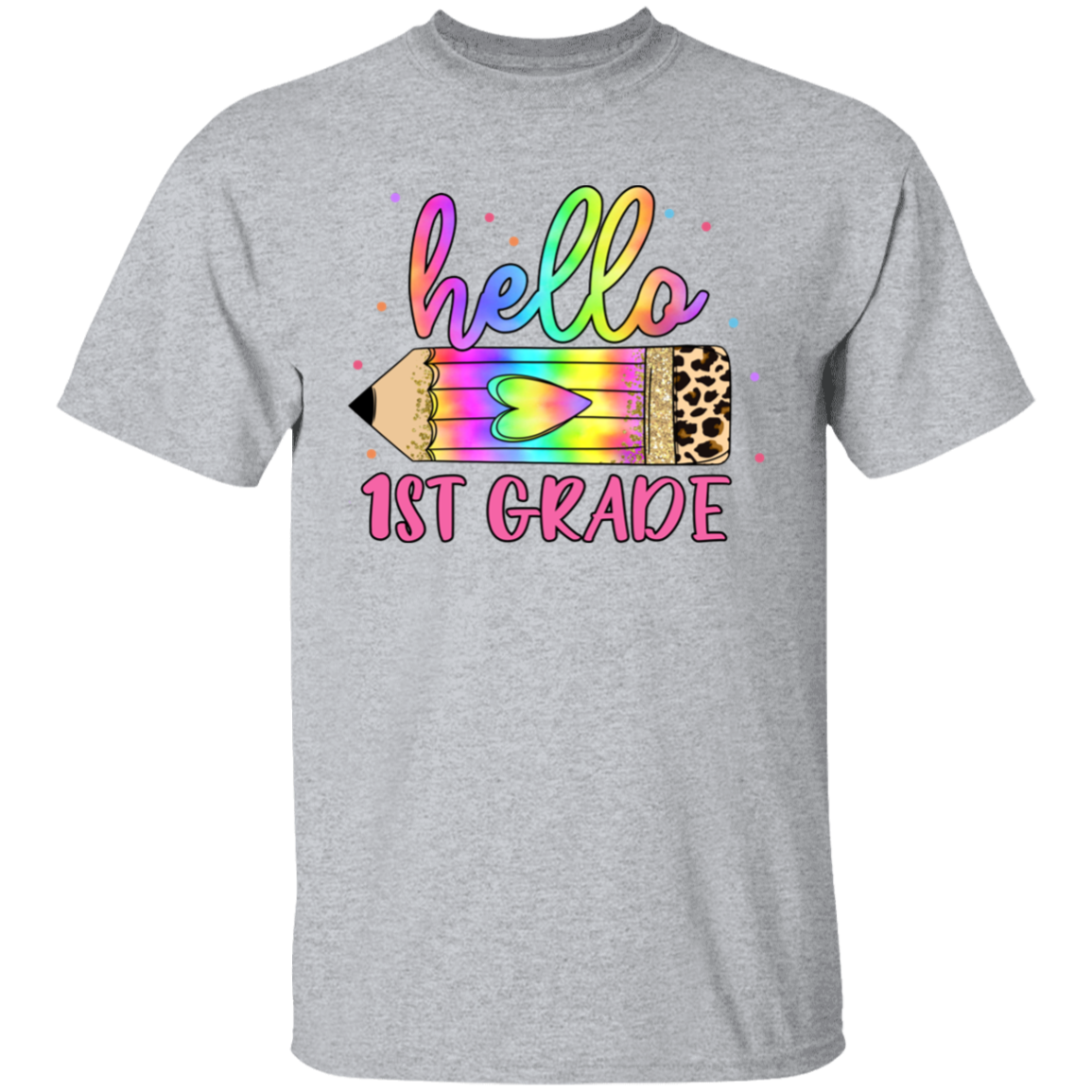 Hello First Grade Youth 5.3 oz 100% Cotton T-Shirt