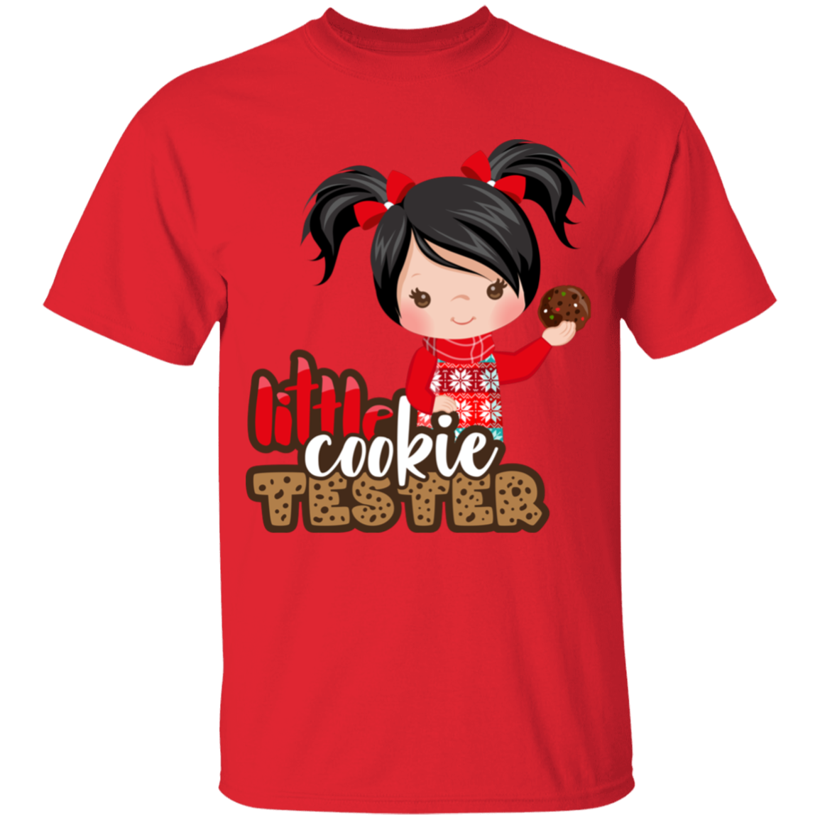 Little Cookie Tester Black Hair Girl 100% Cotton T-Shirt