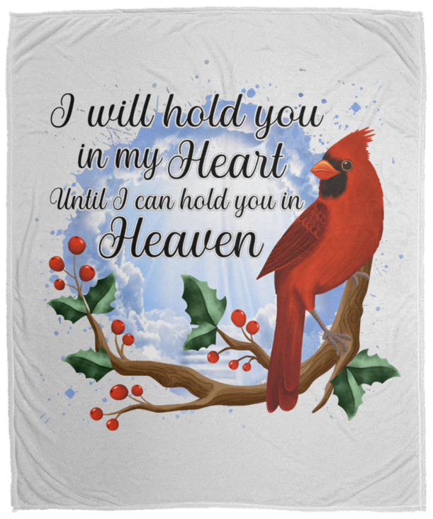 I will Hold You In My Heart Until I Hold You In Heaven Plush Fleece Blanket - 50x60